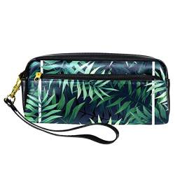 Geschenke für Männer Frauen Make-up Taschen Kulturbeutel Kleine KosmetiktaschenTropische Palmblätter grün im Sommer von TBOUOBT