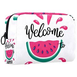 Kosmetiktasche für Frauen, Make-up-Taschen, geräumige Kulturtasche, ReisegeschenkWillkommen bei Summer Fruit Watermelon von TBOUOBT