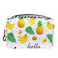 Kosmetiktaschen für Frauen, Make-up-Tasche, Reise-Kulturbeutel, Zubehör-OrganizerHallo Sommer Banane Ananas Orange Tropisch von TBOUOBT