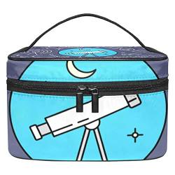 Kosmetische Reisetaschen, Make-up-Koffer, Make-up-Tasche für ToilettenartikelCartoon kosmisches Teleskop von TBOUOBT