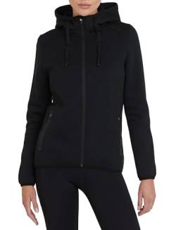 TCA Damen Revolution Hoodie, Sweatjacke mit Kapuze und Reißverschlusstaschen - Schwarz, L von TCA