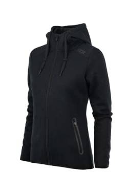 TCA Damen Revolution Hoodie, Sweatjacke mit Kapuze und Reißverschlusstaschen - Schwarz, XS von TCA