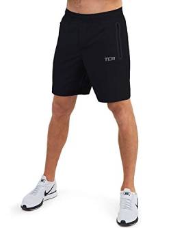 TCA Herren Elite Tech Leichte Laufhose Gymshorts Trainingsshorts und Laufshorts mit Reißverschlusstaschen - Sporthose Herren Kurz - Anthrazit, XS von TCA