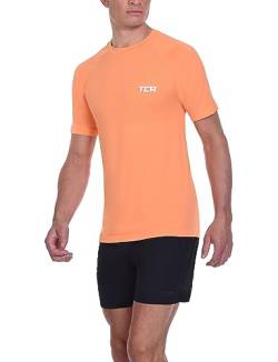 TCA Herren SuperKnit Funktions Laufshirt - Orange, XL von TCA