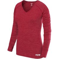 TCA Langarmshirt Damen Laufshirt V-Ausschnitt Langarm - Rosa, TCA (1-tlg) von TCA