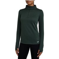 TCA Langarmshirt Damen Sport Shirt Langarm Laufshirt Fitness Yoga - Dunkelgrün (1-tlg) von TCA