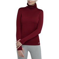 TCA Langarmshirt TCA Damen Winter Laufshirt mit Reißverschluss - Cabernet, M (1-tlg) von TCA