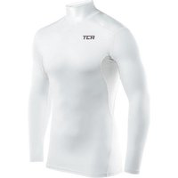 TCA Langarmshirt TCA Herren HyperFusion Kompressionsshirt Langarm Sportshirt - Weiss (1-tlg) von TCA