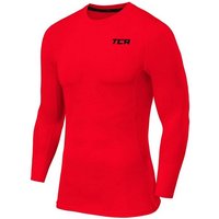 TCA Langarmshirt TCA Herren Langarm Kompressionsshirt - Thermo Funktion - Rot (1-tlg) von TCA