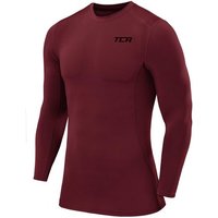 TCA Langarmshirt TCA Herren Langarm Kompressionsshirt mit Thermo-Funktion - Cabernet (1-tlg) von TCA