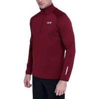 TCA Langarmshirt TCA Winter Run Langarm Laufshirt Herren - Cabernet (1-tlg) von TCA