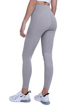 TCA SuperThermo Performance Leggings für Damen, High Waist, Blickdicht Sportleggings mit Handytasche, Laufhose für Yoga & Fitness - Hellgrau, XL von TCA