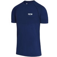 TCA T-Shirt TCA Herren SuperKnit Laufshirt Blau (1-tlg) von TCA