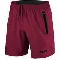 TCA Trainingsshorts TCA Herren Elite Tech Laufhose mit Reißverschlusstaschen - Rot, XS (1-tlg) von TCA