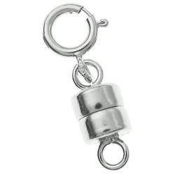 925 Sterling Silber 4 mm Magnetverschluss Konverter Verbinder für Halsketten mit 5 mm Federringverschluss von TCC Sourcing