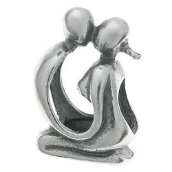 925 Sterling Silber SWEET Kissing Couple Love European Bead Charm von TCC Sourcing