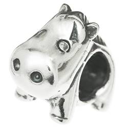 925 Sterling Silber Süße schöne Nilpferd-Perle für europäische Charm-Armbänder von TCC Sourcing