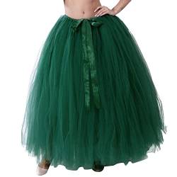 Damen Tüllrock Petticoat Mit Bowknot Großer Saum Lange Stufenröcke Elegant Brautjungfer Hochzeit Party Tanzröcke Abendkleid Tüll Prinzessin Tütü Röcke Einfarbig Mehrschichtige Faltenröcke von TDEOK