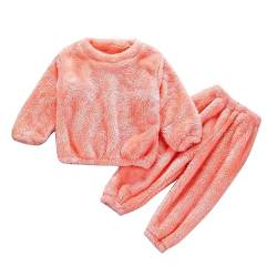 Flauschige Schlafanzug - Hausanzug Kinder MäDchen Kuschelig Pyjama Jungen Zweiteiler Winter Warm Weihnachten Pyjama - Hauskleidung Anzug Kapuze Pullover Hose Set Warme Winter NachtwäSche von TDEOK