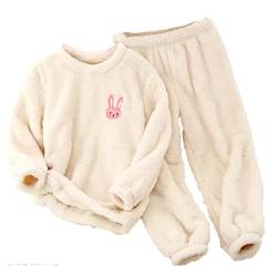 Flauschige Schlafanzug - Hausanzug Kinder MäDchen Kuschelig Pyjama Jungen Zweiteiler Winter Warm Weihnachten Pyjama - Hauskleidung Anzug Kapuze Pullover Hose Set Warme Winter NachtwäSche von TDEOK