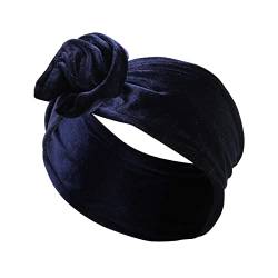 Frottee Stirnband Klettverschluss Bedrucktes Draht-Stirnband für Damen, modisches Vintage-Knoten-Stirnband, Kopfbedeckung, Haarschmuck Bauchtasche (Q, One Size) von TDEOK