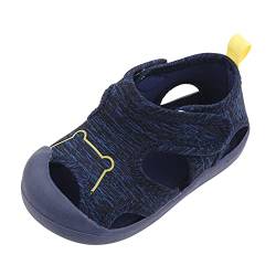 TDEOK Baby Schuhe einzige Bär Kinder Sandalen zu Fuß rutschfeste Gummi Sneaker flache junge Schuhe Baby Schuhe Lauflernschuhe Hausschuhe (Dark Blue, 23 Toddler) von TDEOK