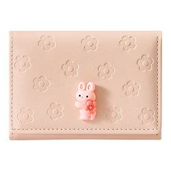 TDEOK Frauen Brieftasche Mode Niedlichen Kaninchen Dekoration Pasttern Vielseitige Praktische Zipper Karte Tasche Handtasche Handyhülle Note 9 Brieftasche (Pink, One Size) von TDEOK