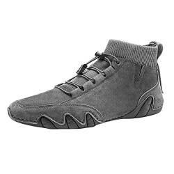 TDEOK Herren Schuhe Rot Schwarz Sportschuhe Mode Freizeitschuhe Herren Plus Size Stiefeletten 12 Schuhe Herren (Grey, 45) von TDEOK