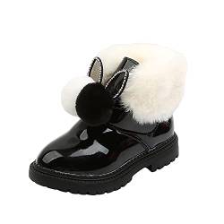 TDEOK Kinderschuhe 27 Mädchen Schneestiefel Winterstiefel Plüsch Prinzessin Schuhe Winter Warme Snow Boots Gefütterter Thermostiefel Baumwollschuhe Rutschfest Winterschuhe Lackschuhe Stiefelette von TDEOK