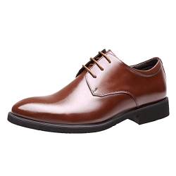 TDEOK Klein Schuhe Herren 40 Farbe Atmungsaktiv Freizeit Herren Business Mode Herren Lederschuhe Schuhe 80 Herren (Brown, 40) von TDEOK