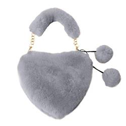 TDEOK Mode Stirnband Passende Taschen Helle Farbe Faux Umhängetasche Herzform Handtasche Valentinstag Liebestasche Taschen Schule (C, One Size) von TDEOK