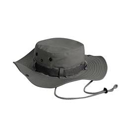 TDEOK Regenhut Damen Wasserdicht Herren und Frauen SommerFreizeit Outdoor-Bergsteigen Dschungel Sonnenschutz Brim Fishermans Hut Sonnenmütze Kinder Fischerhut 51 (Grey, One Size) von TDEOK