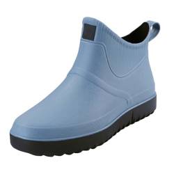 TDEOK Regenstiefel Herren,Wasserdicht Regenschuhe Flach Gummistiefel Halbhoch, Regenschuhe Herren Gummistiefeletten,Herren Regenstiefeletten,Atmungsaktiv Stiefeletten Halbhoch Herren 39-44 von TDEOK