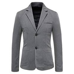 TDEOK Sakko Blazer Herren Schwarz Anzugjacke Sportlich Stilvolle Regular Fit Anzug Unifarbene Blazer Männer Leicht Jacke Klassisch Anzugjacke Smoking Dinner Jacket für Business Freizeit von TDEOK