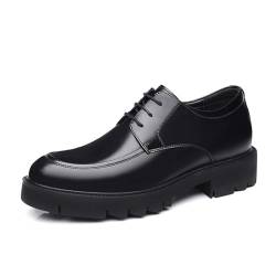 TDEOK Schuhe Herren Business Slipper für Herren, 10 cm/8 cm/5 cm, Schuhe zur Erhöhung der Körpergröße, dicke Sohle, Außenohr, Business-Schuhe, formell, nicht ermüdend, Herren Schuhe Winter (Black, 37) von TDEOK