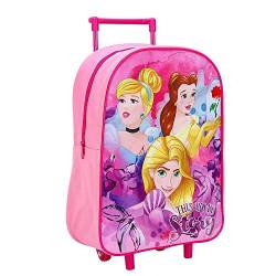 Kinder Standard Faltbarer Trolley Handgepäck Rucksack für Schule Reisen Urlaub, princess, Kinder-Trolley Handgepäck Tasche von TDL