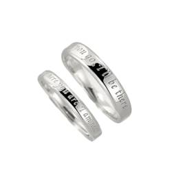 Minimalistische Paar-Eheringe Für Sie Und Ihn, 2 Einfache, Offene, Angepasste Ringe Für Versprechen, Valentinstag, Geburtstagsgeschenk Für Männer Und Frauen, Versprechensring Für Sie Und Ihn, We von TDNEKMCA