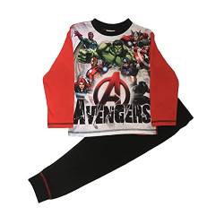 Marvel Avengers Jungen Schlafanzug, rot, 134 von TDP Textiles