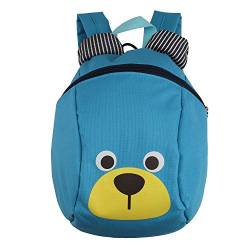 TEAMEN Kinderrucksack Anti verloren Kinder Rucksack Mini Bär Schule Tasche für Baby Jungen Mädchen Kleinkinder 1-3 Jahre (Hellblau) von TEAMEN