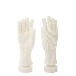 TEBBS Damen Strickhandschuhe Elastische Kaschmir Strickhandschuhe 14 Farben Mehrfarbige Handschuhe Reines Weiß von TEBBS