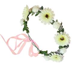 Braut-Stirnbänder mit Blumenmuster, Blumengirlanden, Haarkranz, Brautblume für Hochzeit, Blumenstirnbänder für Damen von TEBI