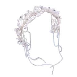 Braut-Stirnband, Charm, Hochzeits-Haarteil, Strass, Kopfschmuck für besondere Anlässe, Kopfschmuck, Schmuckbänder mit Quasten, Party von TEBI