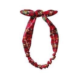 Weihnachts-Stirnband mit Schneeflocken-Druck, breites Haarband, niedliches Headwrap für Damen von TEBI