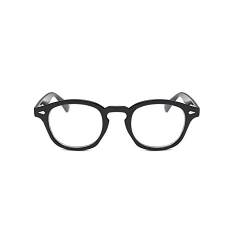 TECH-LINE-DIRECT 2021 Brille für Herren, schwarzer Rahmen, Johnny Depp-Stil, Designer-Brille für Damen, optischer Brillenrahmen, Vintage, klare Linse, Herren von TECH-LINE-DIRECT FASHION ACCESSORIES
