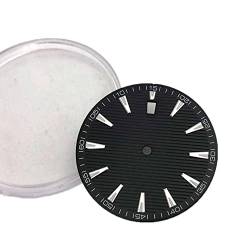 33,5 mm Uhren-Zifferblatt, automatisches Uhrwerk, Datumsfenster, passend für NH35/NH35A, Black+white von TECKEEN