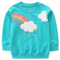 Mädchen Sweatshirt für Kinder Süß Cartoon Pullover Baumwolle Top Langarm T-Shirt Größe 1-2 Jahre von TEDD