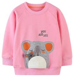 Mädchen Sweatshirt für Kinder Süß Cartoon Pullover Baumwolle Top Langarm T-Shirt Größe 4-5 Jahre von TEDD