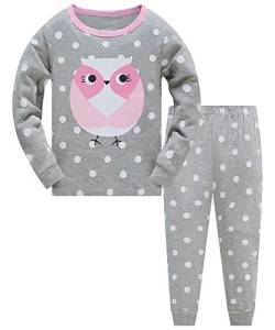 TEDD Mädchen Schlafanzug Baumwolle Süß Einhorn Langarm Zweiteiliger Schlafanzüge Set Kinder Nachtwäsche Winter Weihnachten Pyjama Größe 11-12 Jahre von TEDD