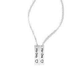 TEELONG Zubehör Personalisierte Paar passende Halskette Freundschaftsanhänger Schmuck geeignet für den Valentinstag Ketten Reinigungsgerät (Silver, One Size) von TEELONG