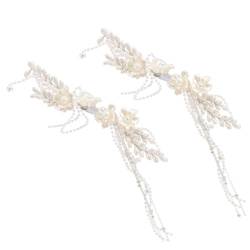 TEHAUX 1 Paar Perlenhaarspangen für Frauen Haarspangen aus künstlichen Perlen Haarklammer Haarnadel Perlen-Haarspange Haarspangen für Mädchen Hochzeit Perlenblume Stift Haarschmuck Braut von TEHAUX